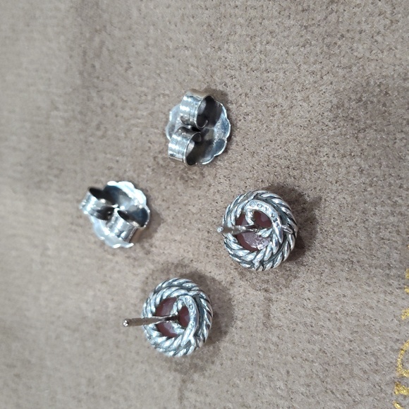 David Yurman Chatelaine Guava Quartz Stud Earrings - Picture 8 of 13